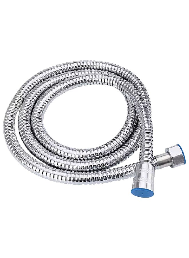 Bathroom Bidet Hose | Chrome | 1.2 m | Steel | Shattaf Hose Replacement | Flexible Bathroom Hose | Bathroom Accessory | Modern Bathroom Accessory | Home Hotel Bathroom Use - Image 2